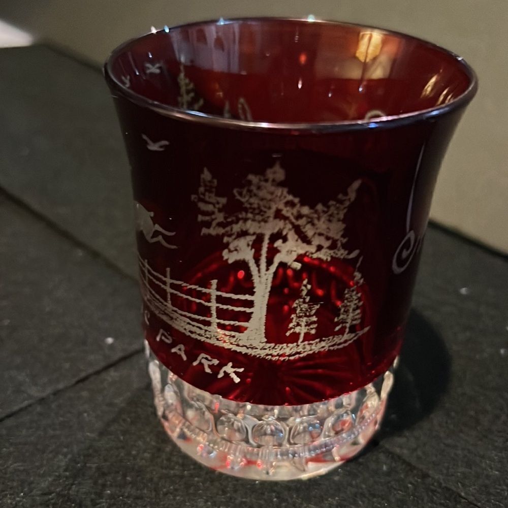 Beautiful Souvenir of Electric Park in KC, MO dated 1902. Cased Ruby Glass - Picture 5 of 7